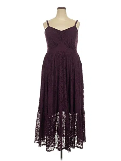 Pre-owned Torrid Cocktail Dress In Burgundy