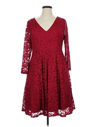 Pre-owned Torrid Cocktail Dress In Burgundy