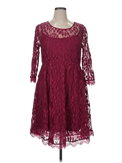 Pre-owned Torrid Cocktail Dress In Burgundy