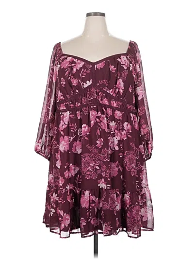 Pre-owned Torrid Cocktail Dress In Burgundy