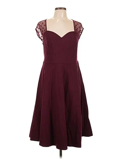 Pre-owned Torrid Cocktail Dress In Burgundy
