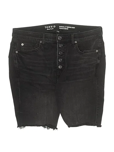 Pre-owned Torrid Denim Shorts In Black