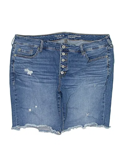Pre-owned Torrid Denim Shorts In Blue