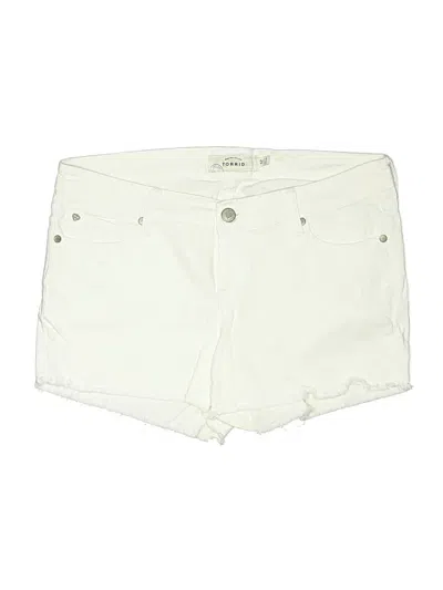 Pre-owned Torrid Denim Shorts In White