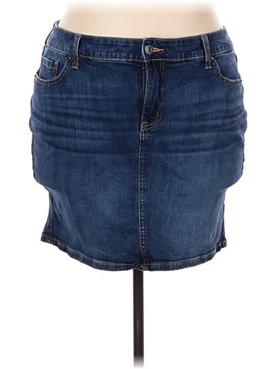 Pre-owned Torrid Denim Skirt In Blue