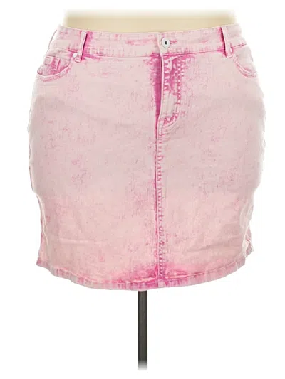 Pre-owned Torrid Denim Skirt In Pink