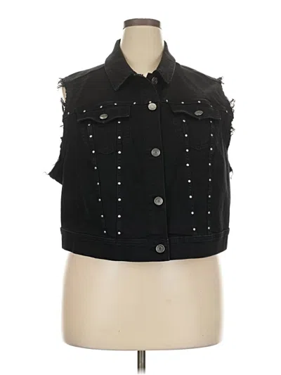 Pre-owned Torrid Denim Vest In Black