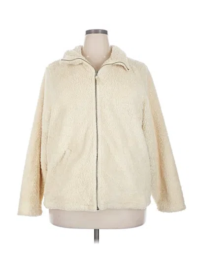 Pre-owned Torrid Faux Fur Jacket In Ivory