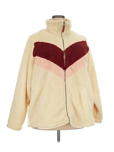 Pre-owned Torrid Faux Fur Jacket In Ivory