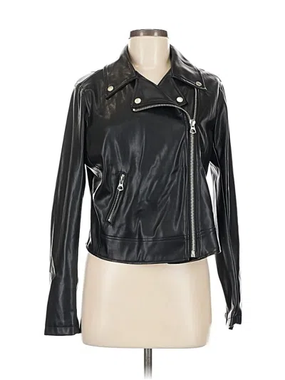 Pre-owned Torrid Faux Leather Jacket In Black