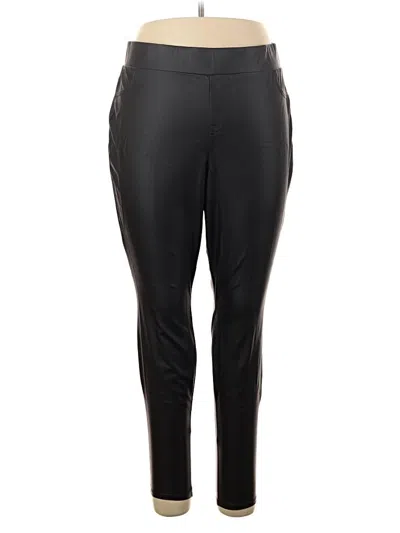 Pre-owned Torrid Faux Leather Pants In Black