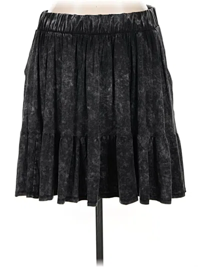 Pre-owned Torrid Faux Leather Skirt In Black