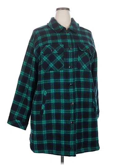 Pre-owned Torrid Fleece Jacket In Green