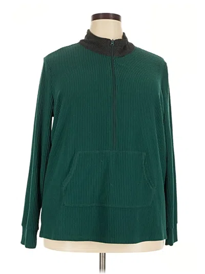 Pre-owned Torrid Fleece Jacket In Green