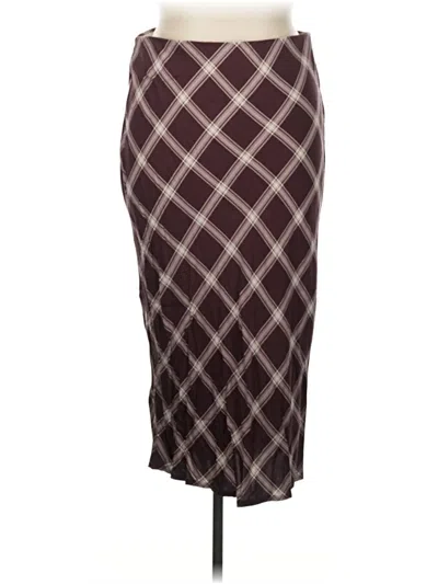 Pre-owned Torrid Formal Skirt In Burgundy