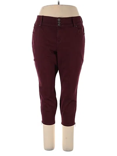 Pre-owned Torrid Jeggings In Burgundy