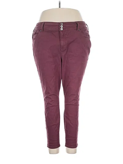 Pre-owned Torrid Jeggings In Burgundy