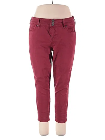 Pre-owned Torrid Jeggings In Burgundy
