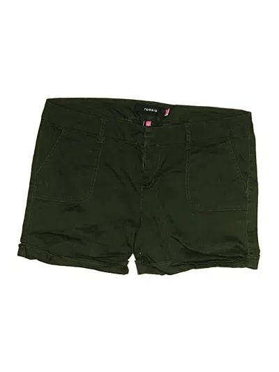 Pre-owned Torrid Khaki Shorts In Green