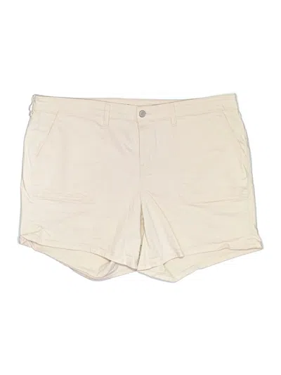 Pre-owned Torrid Khaki Shorts In Ivory