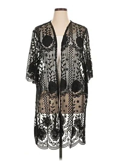 Pre-owned Torrid Kimono In Black