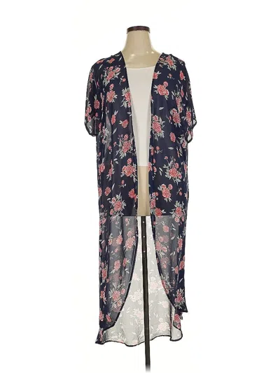 Pre-owned Torrid Kimono In Blue