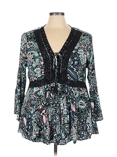 Pre-owned Torrid Kimono In Blue