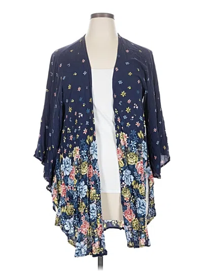 Pre-owned Torrid Kimono In Blue