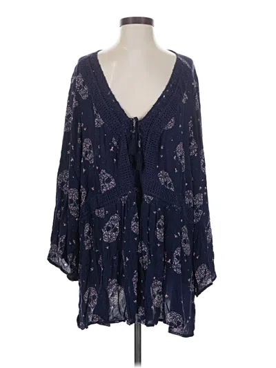 Pre-owned Torrid Kimono In Blue