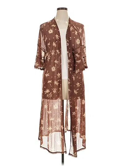 Pre-owned Torrid Kimono In Brown