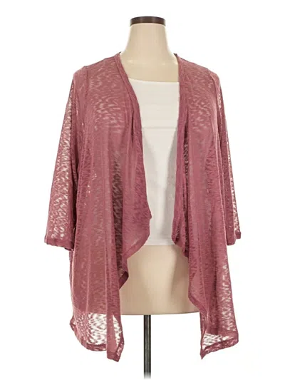 Pre-owned Torrid Kimono In Burgundy
