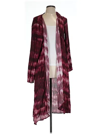 Pre-owned Torrid Kimono In Burgundy