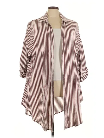 Pre-owned Torrid Kimono In Burgundy