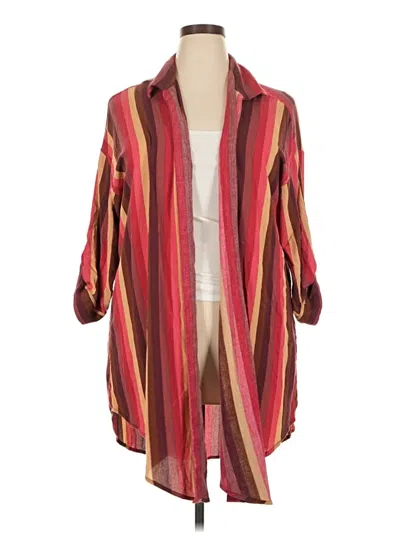 Pre-owned Torrid Kimono In Burgundy
