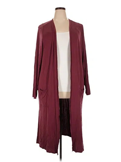 Pre-owned Torrid Kimono In Burgundy