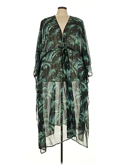 Pre-owned Torrid Kimono In Green