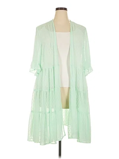 Pre-owned Torrid Kimono In Green