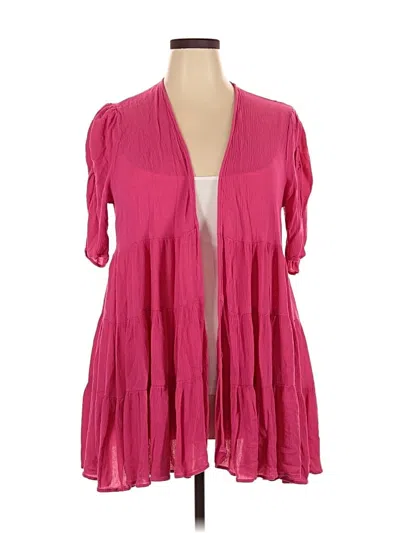 Pre-owned Torrid Kimono In Pink