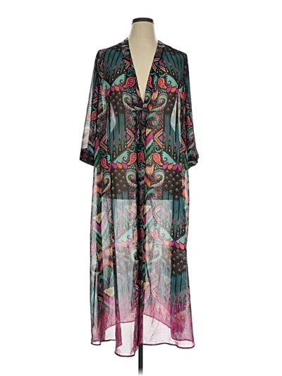 Pre-owned Torrid Kimono In Teal