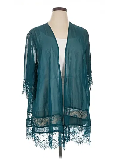 Pre-owned Torrid Kimono In Teal