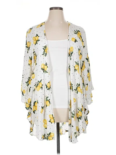 Pre-owned Torrid Kimono In Yellow