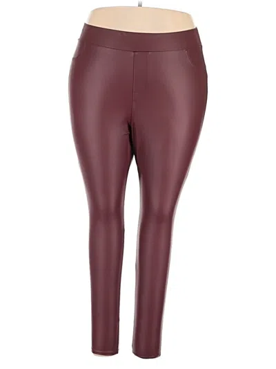 Pre-owned Torrid Leggings In Burgundy