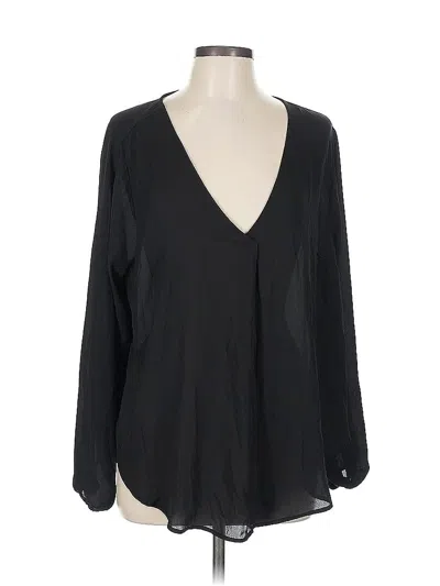 Pre-owned Torrid Long Sleeve Blouse In Black