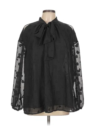 Pre-owned Torrid Long Sleeve Blouse In Black