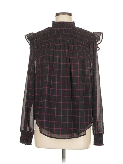 Pre-owned Torrid Long Sleeve Blouse In Black