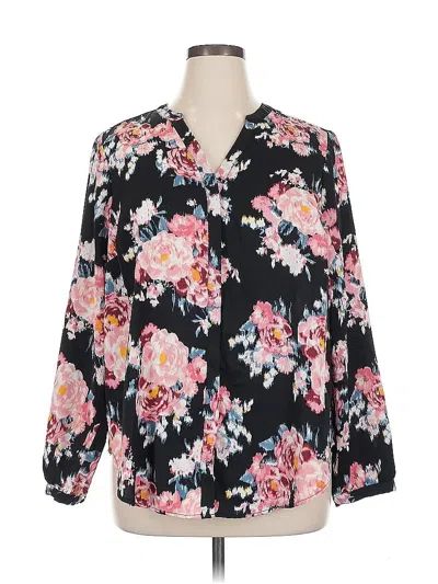 Pre-owned Torrid Long Sleeve Blouse In Black