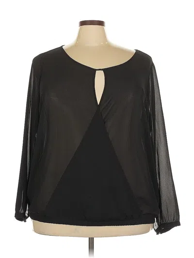 Pre-owned Torrid Long Sleeve Blouse In Black
