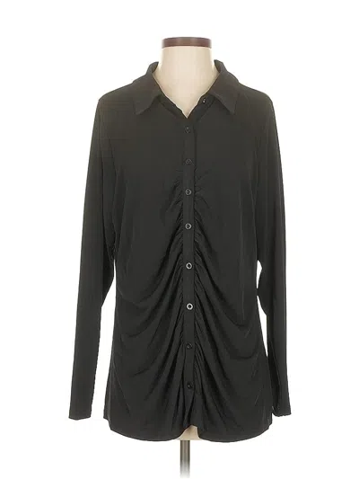 Pre-owned Torrid Long Sleeve Blouse In Black