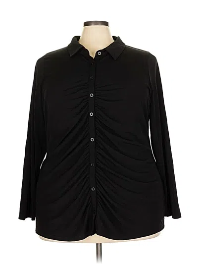 Torrid Long Sleeve Blouse In Black
