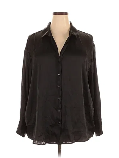 Pre-owned Torrid Long Sleeve Blouse In Black